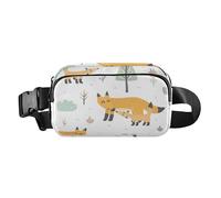 Elegante riñonera cruzada para mujeres y hombres, accesorio de viaje multiusos con correa ajustable para viajes, correr, senderismo, lindos zorros, madres y bebés, Cute Foxes Mothers Baby, talla