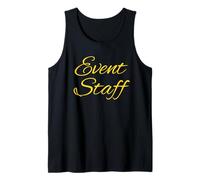 Elegante Script Sofisticado Personal de Evento Identificación Profesional Camiseta sin Mangas
