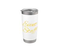 Elegante Script Sofisticado Personal de Evento Identificación Profesional Vaso térmico de acero inoxidable de doble pared