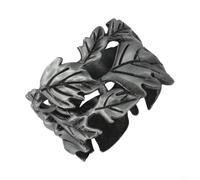 Elegante servilleta de metal para anillos para mejorar la configuración de la mesa en anillos especiales (gris)