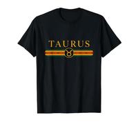 Elegante Signo Minimalista del horóscopo de la astrología de Tauro Camiseta gráfica económica, Hombre, Negro, L
