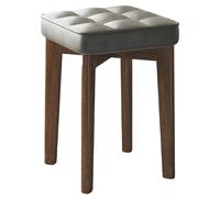Elegante silla de maquillaje gris oscuro, silla de belleza moderna de madera de caucho para los amantes del maquillaje, elegante y funcional, disponible en 10 colores, perfecta para salones y uso
