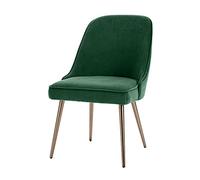 Elegante silla de terciopelo verde con patas, taburete de bar moderno para cocina, oficina u hotel, asiento cómodo y elegante (1 pieza)