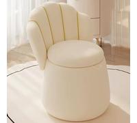 Elegante silla de tocador de terciopelo gris con respaldo, taburete de maquillaje suave para mujer, diseño moderno que ahorra espacio para tocadores pequeños, perfecto para espacios compactos.