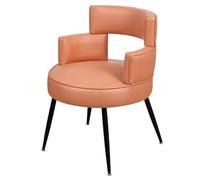 Elegante silla de tocador para mujer, cómodo taburete de maquillaje con respaldo y brazos, asiento ancho para salas de estar y dormitorios, elegante diseño blanco