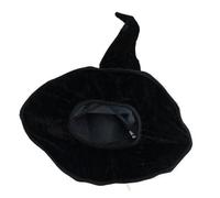 Elegante sombrero de bruja - ancho de borde ancho para mujeres | Gat de brujas de Halloween Wizard Black Wizard Halloween | Curved Witches Hats Mujeres Halloween Party Masquerada Cosplay Disfraces