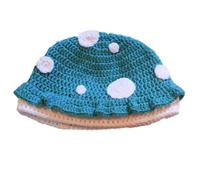 Elegante sombrero de hongo para adultos, sombrero de punto de otoño, fiesta de invierno, accesorios de fotografía, de punto de dibujos animados, sombreros holgados de ganchillo para hombres