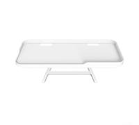 Elegante soporte de escritorio ajustable para televisores y monitores, diseño plegable y ergonómico para una comodidad óptima (blanco)