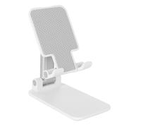 Elegante soporte de escritorio, altura y ángulo ajustables, base de gel de sílice para mayor estabilidad, soporte portátil y plegable para