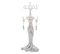 Elegante soporte de exhibición de joyas de hierro, estantes sofisticados, modelo de joyería de hierro, exhibidores de colgantes y pulseras, exhibición de zapatos