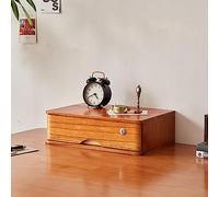 Elegante soporte de madera para documentos con cerradura y 1 cajón seguro para el hogar y la oficina para almacenamiento de documentos y soluciones de seguridad