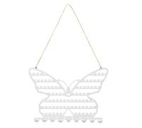 Elegante soporte de pared de mariposa con agujeros y ganchos para collar pendiente solución de visualización