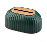 Elegante soporte nórdico para pañuelos que se adapta a la mayoría de cajas de pañuelos rectangulares estándar, perfecto para cualquier habitación (verde oscuro)