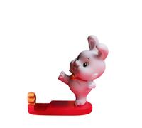 Elegante soporte para teléfono móvil de resina con forma de conejo. Lindo soporte decorativo de conejito para escritorio. Soporte para teléfono