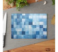 Elegante tabla de cortar de cristal en formas dinámicas, ideal para cocinar en casa
