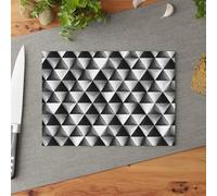 Elegante tabla de cortar de vidrio con formas dinámicas con superficie texturizada para amantes de la cocina y cocineros caseros