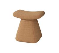 Elegante taburete de puf marrón con forma de media luna - Versátil mesa de café baja otomana para sala de estar, pasillo y salón, 7 opciones de color disponibles, decoración perfecta para el hogar