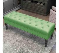 Elegante taburete otomano para sala de estar y dormitorio, banco de zapatos versátil y reposapiés para sofá y cama, taburete perfecto para el hogar y tienda de ropa (80 x 45 x 40 cm)