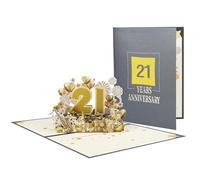 Elegante tarjeta de aniversario 3D emergente de amor y placer, varios años, aniversario, 3D para alma gemela y pareja, amor elegante