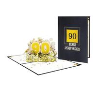 Elegante tarjeta de aniversario 3D emergente, hermosa tarjeta de felicitación con números emergentes, elegante tarjeta de aniversario 3D para pareja