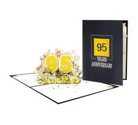 Elegante tarjeta de aniversario 3D emergente, hermosa tarjeta de felicitación con números emergentes, elegante tarjeta de aniversario 3D para pareja