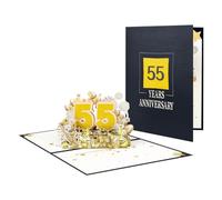 Elegante tarjeta de aniversario 3D emergente, hermosa tarjeta de felicitación con números emergentes, elegante tarjeta de aniversario 3D para pareja