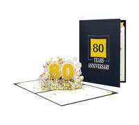 Elegante tarjeta de aniversario 3D emergente, hermosa tarjeta de felicitación con números emergentes, elegante tarjeta de aniversario 3D para pareja