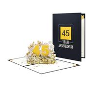 Elegante tarjeta de aniversario 3D emergente, hermosa tarjeta de felicitación con números emergentes, elegante tarjeta de aniversario 3D para pareja