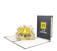 Elegante tarjeta de aniversario 3D emergente, hermosa tarjeta de felicitación con números emergentes, elegante tarjeta de aniversario 3D para pareja