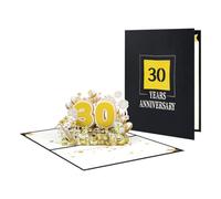 Elegante tarjeta de aniversario 3D emergente, hermosa tarjeta de felicitación con números emergentes, elegante tarjeta de aniversario 3D para pareja