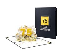 Elegante tarjeta de aniversario emergente de amor y placer, tarjeta de aniversario de varios años para alma gemela y pareja, felicitación del día de la madre