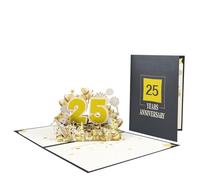 Elegante tarjeta de aniversario emergente de amor y placer, tarjeta de aniversario de varios años para alma gemela y pareja, felicitación del día de la madre