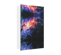 Elegante tarjeta de felicitación azul con sobres, tarjetas de papel con estampado de galaxia en el universo con calcomanías a juego