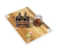 Elegante tarjeta de felicitación emergente de botella de cerveza 3D y taza para celebrar cumpleaños y día del padre, tarjetas de jubilación, tarjeta del día del padre