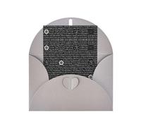 Elegante tarjeta de felicitación gris con sobre a juego, impresión de inspiración sobrenatural en blanco bendecida para cumpleaños, día de San Valentín, boda