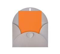 Elegante tarjeta de felicitación gris con sobre a juego, impresión naranja quemada en blanco, bendecida para cumpleaños, día de San Valentín, boda