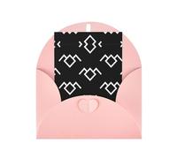 Elegante tarjeta de felicitación rosa con sobre a juego, diseño de búho de Twin Peaks en blanco bendecido para cumpleaños, día de San Valentín, boda