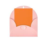 Elegante tarjeta de felicitación rosa con sobre a juego, impresión naranja quemada en blanco, bendecida para cumpleaños, día de San Valentín, boda