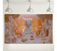 Elegante telón de fondo de celebración de cumpleaños, decoración temática de lujo de mármol blanco, acogedor fondo de fotografía para interiores y exteriores para fiestas y eventos, 71 x 43 pulgadas