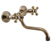 Elegante Tipo 'S' Latón Antiguo Baño Grifo Cocina Antiguo Cabezas Retro