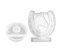 Elegante titular de vela de cabeza de caballo velas de silicona molde base de sexo de vela fabricación moldes gyps decoraciones de oficina moldes