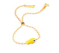 Elegante tobillera de cerámica multicolor con diseño de pez, joyería para mujer, accesorio de fiesta casual, hecho a mano con peces de cerámica, talla única, como se describe