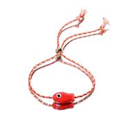 Elegante tobillera de cerámica multicolor con diseño de pez, joyería para mujer, accesorio de fiesta casual, hecho a mano con peces de cerámica, talla única, como se describe