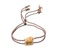 Elegante tobillera de cerámica multicolor con diseño de pez, joyería para mujer, accesorio de fiesta casual, hecho a mano con peces de cerámica, talla única, como se describe