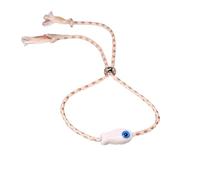 Elegante tobillera de cerámica multicolor con diseño de pez, joyería para mujer, accesorio de fiesta casual, hecho a mano con peces de cerámica, talla única, como se describe