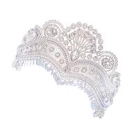 Elegante tocado con cristales coloridos, elegantes diamantes de imitación, accesorios para la cabeza para mujer, tiaras versátiles para novia, de aleación, para boda, talla única, como se describe