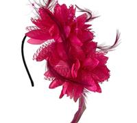 Elegante tocado con plumas para Halloween, festival, decoración de pelo con flores para uso diario y ocasiones especiales