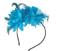 Elegante tocado con plumas para Halloween, festival, decoración de pelo con flores para uso diario y ocasiones especiales