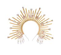 Elegante tocado de diosas brillante inspirado en Dios, adorno delicado para el cabello para bodas y mucho más