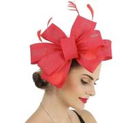 Elegante tocado de imitación de sinamay para mujer, tocado de plumas, accesorios para el cabello, tocado vintage para dama